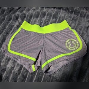 SO Girls Neon Green and Gray Shorts Size 7/8
